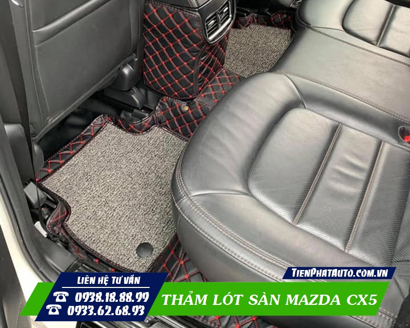Mẫu thảm lót sàn cho xe Mazda CX5 chất liệu 6D cao cấp