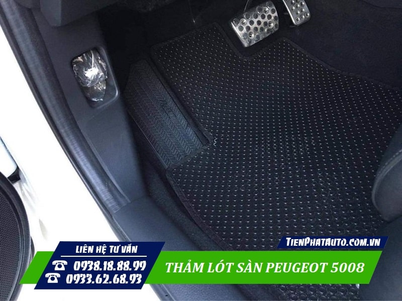 Thảm lót sàn Peugeot 5008 chất liệu cao su cao cấp