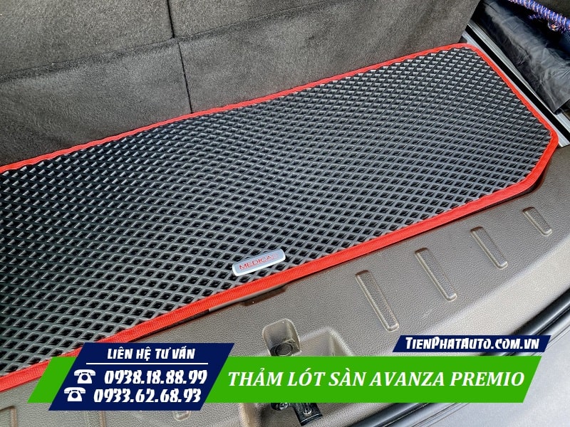 Mẫu thảm lót sàn chất liệu cao su cho Toyota Avanza Premio