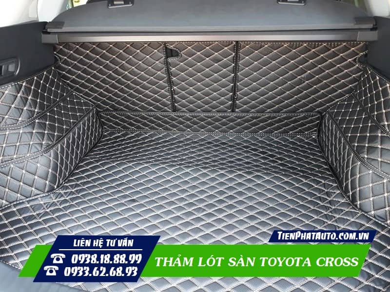 Hình ảnh mẫu thảm lót sàn cho xe Toyota Cross full cốp sau