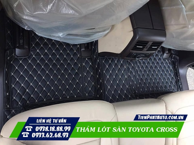 Mẫu thảm lót sàn cho xe Toyota Cross chất liệu 5D
