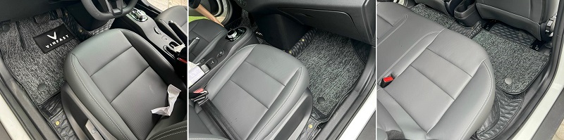 Mẫu thảm lót sàn 6D thiết kế may riêng theo phom xe Herio Green
