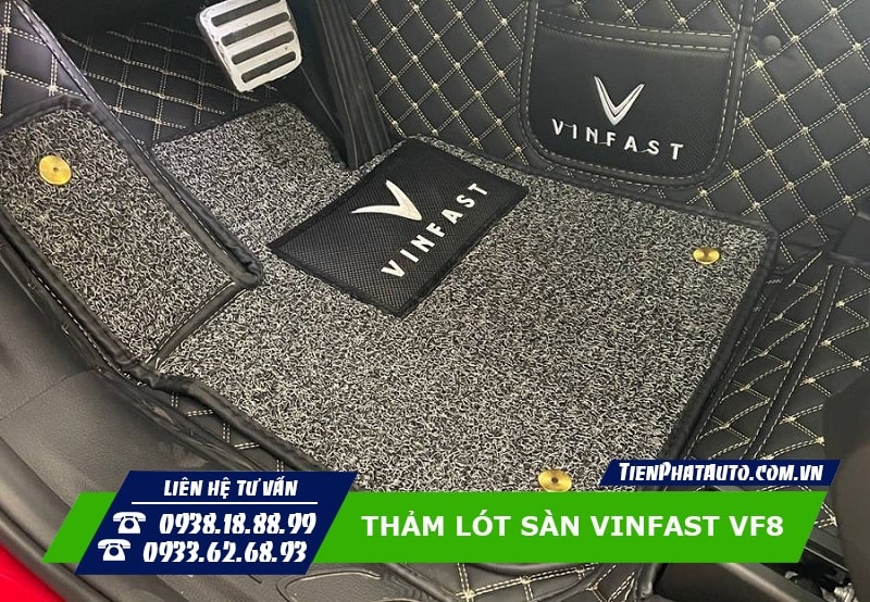 Thảm lót sàn Vinfast VF8 là phụ kiện cần thiết không thể thiếu