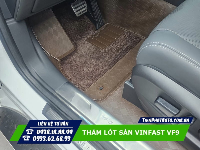 Thảm lót sàn Vinfast VF9 là phụ kiện cần thiết không thể thiếu trên xe