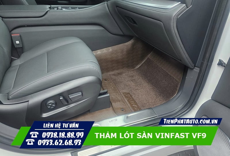 Dùng thảm lót sàn cho Vinfast VF9 giúp mang lại nhiều sự tiện lợi