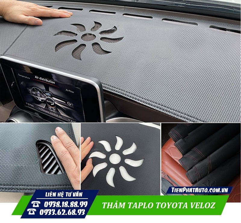 Thảm Taplo Toyota Veloz là phụ kiện cần thiết không thể thiếu trên xe