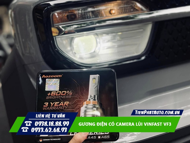 Thay bóng LED tăng sáng cho Vinfast VF3 với chi phí tiết kiệm