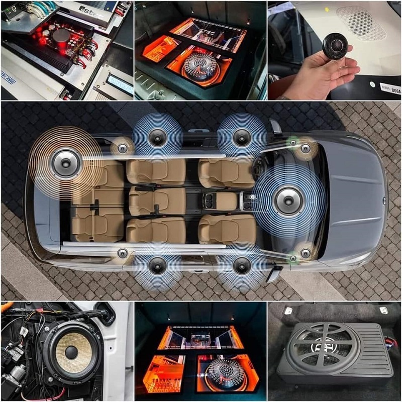 Độ âm thanh loa sub cho xe Hyundai Palisade