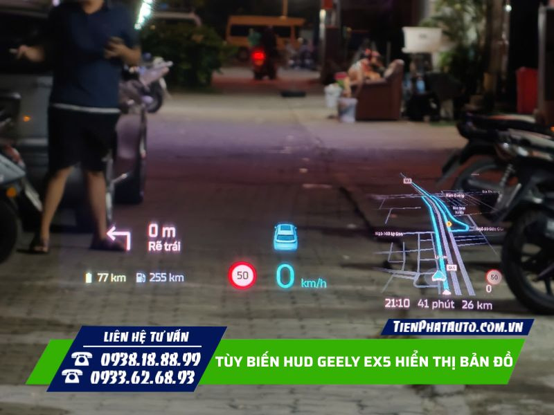 tùy biến HUD geely ex5 hiển thị bản đồ dẫn đường lên kính lái tùy biến HUD geely ex5 hiển thị bản đồ dẫn đường lên kính lái