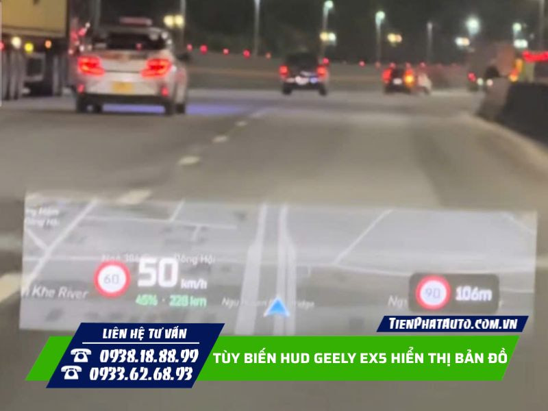 tùy biến HUD geely ex5 hiển thị bản đồ vietmap tùy biến HUD geely ex5 hiển thị bản đồ vietmap