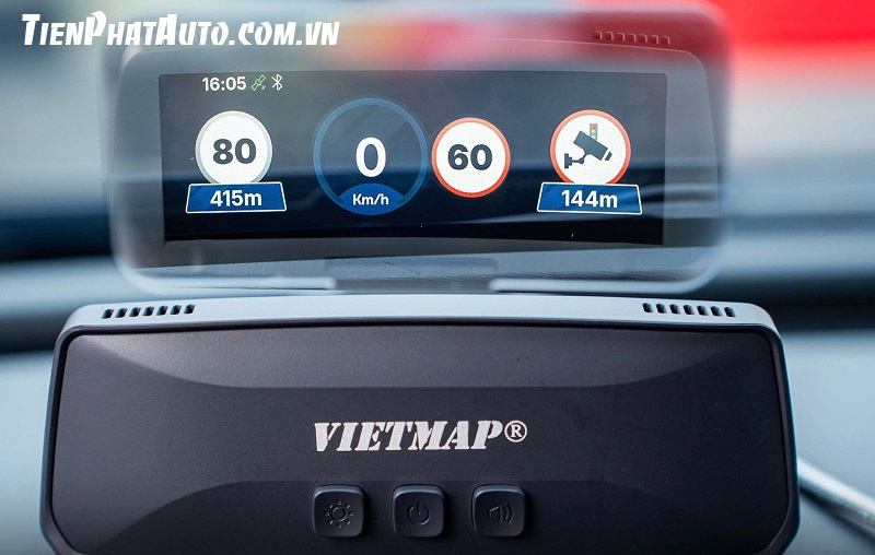 Màn hình Vietmap HUD H50 hiển thị đầy đủ thông số siêu nét