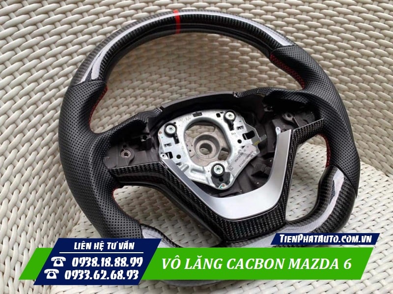 Tiến Phát Auto độ vô lăng cacbon Mazda 6 giá tốt nhất TPHCM
