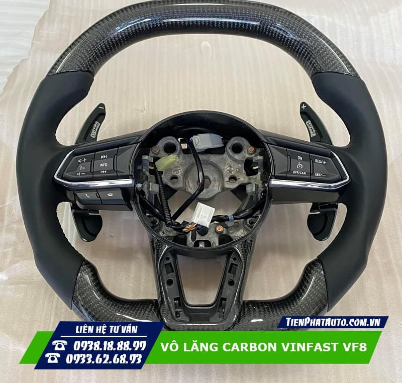 Độ vô lăng Carbon cho xe Vinfast VF8 giúp xe nổi bật và thể thao hơn