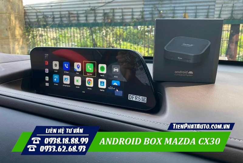 Giao diện chính của Android Box lắp cho xe Mazda CX30