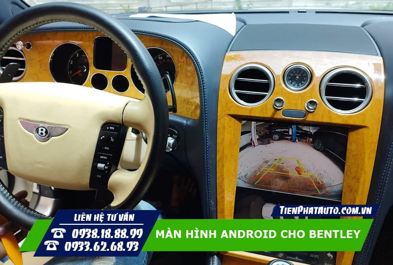 Màn hình Android cho xe Bentley kết hợp được nhiều thiết bị hỗ trợ lái xe