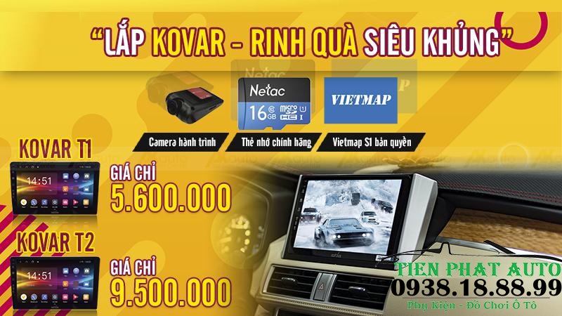 Bảng giá màn hình KOVAR chính hãng dành cho xe Vinfast Fadil