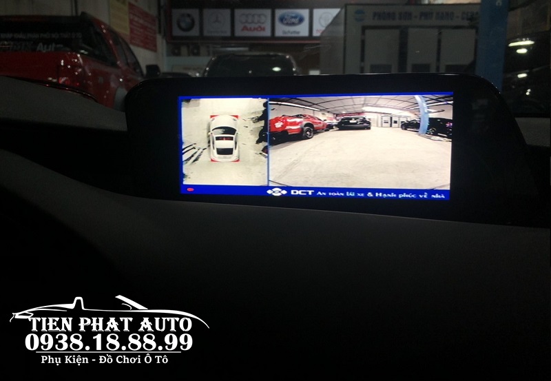 Màn hình hiển thị camera phía trước xe góc rộng rõ nét