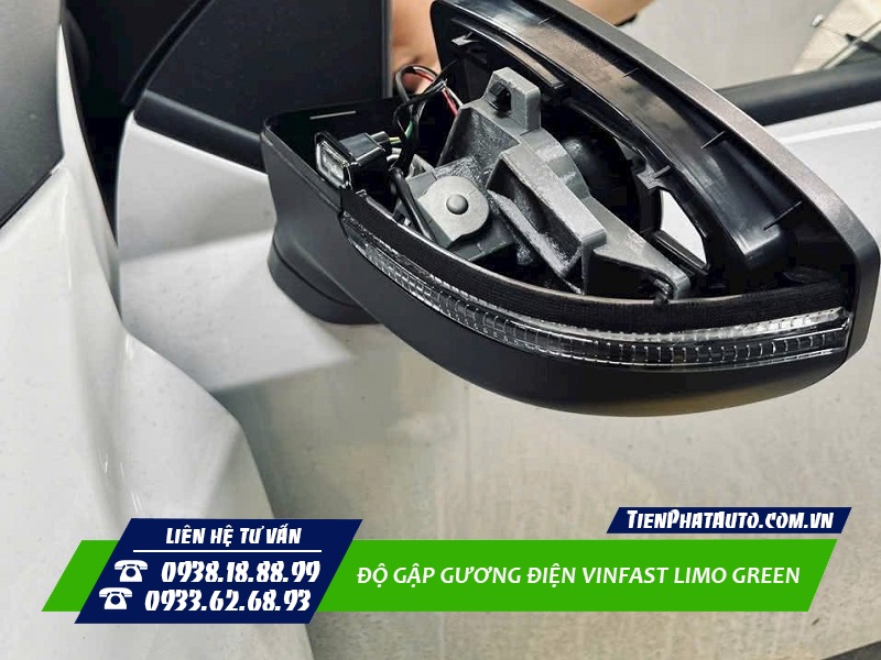 Độ Gập Gương Điện Vinfast Limo Green