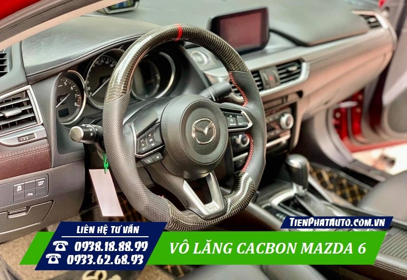 Độ Vô lăng Cacbon Mazda 6