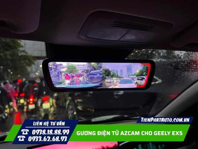 Lắp Gương Điện Tử Azcam Cho Geely EX5